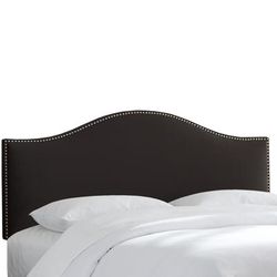 Twill Upholstered Headboard by Skyline Furniture in Twill Black (Size KING)