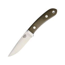 Bark River Blackwater II Green Canvas Fixed Blade Knife 4.25in Standard Edge Satin Green Canvas Micarta Handle 07-145MGC