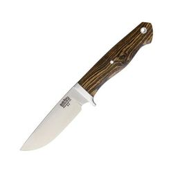 Bark River Fieldsman Bocote Fixed Blade Knife 3.5in A2 Tool Steel Standard Edge Satin Brown Bocote Wood Handle 02-012WB