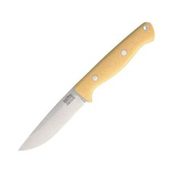 Bark River Gunny Hunter Antique Ivory Fixed Blade Knife 3.875in Drop Point Brushed Antique Ivory Micarta Handle 07-032MAI