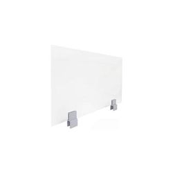 24"W x 16"H - Clamp On Cubicle Sneeze Guard for .75" - 1.25" Thick Panels