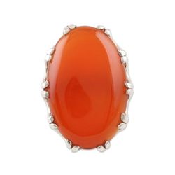 Fiery Pool,'Carnelian and Sterling SIlver Cocktail Ring'