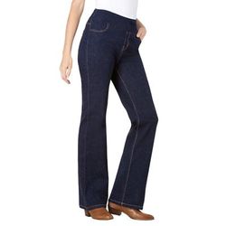 Plus Size Women's Flex-Fit Pull-On Bootcut Jean by Woman Within in Indigo (Size 20 WP)