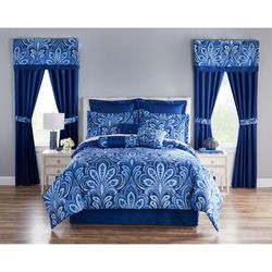 James 20-Pc. Comforter Set by BrylaneHome in Blue (Size QUEEN)