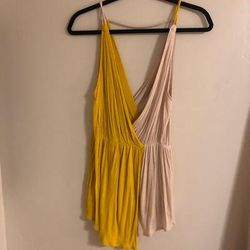 Free People Tops | Free People Summer Tunic/Tank | Color: Cream/Yellow | Size: S