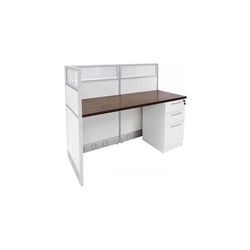 60"W x 24"D x 48"H White Laminate Washable Add-On Cubicle