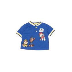 Nick Jr Short Sleeve Henley Shirt: Blue Tops - Size Newborn