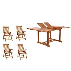 5-Piece Butterfly Folding Arm Set - All Things Cedar TD72-44