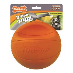 Power Play Gripz Basketball Dog Toy, Large, Orange