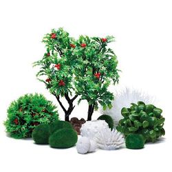 Winter Decor Set, 30L, Medium, Green / White