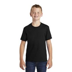 Port & Company PC455Y Youth Fan Favorite Blend Top in Jet Black size Medium | Polyester