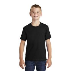 Port & Company PC455Y Youth Fan Favorite Blend Top in Jet Black size Medium | Cotton