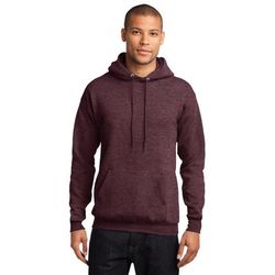 Port & Company PC78H Core Fleece Pullover Hooded Sweatshirt in Heather Maroon size Large