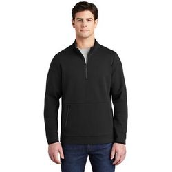 Sport-Tek ST281 Triumph 1/4-Zip Pullover T-Shirt in Black size Large | Cotton Blend