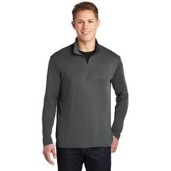 Sport-Tek ST357 PosiCharge Competitor 1/4-Zip Pullover T-Shirt in Iron Grey size 3XL | Polyester