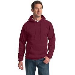 Port & Company PC90H Essential Fleece Pullover Hooded Sweatshirt in Cardinal size XL | Cotton/Polyester Blend
