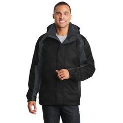 Port Authority J310 Ranger 3-in-1 Jacket in Black/Ink Grey size 3XL | Polyester