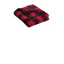 Port Authority BP31 Ultra Plush Blanket in Buffalo Plaid size OSFA | Polyester