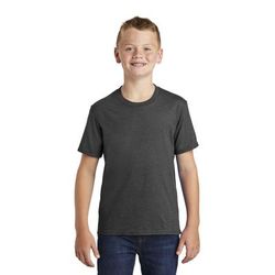 Port & Company PC455Y Youth Fan Favorite Blend Top in Black Heather size Small | Polyester