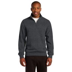 Sport-Tek TST253 Tall 1/4-Zip Sweatshirt in Graphite Grey size XL/Tall | Cotton/Polyester Blend