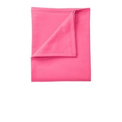 Port & Company BP78 Core Fleece Sweatshirt Blanket in Neon Pink size OSFA | Cotton Polyester