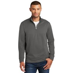 Port & Company PC590Q Performance Fleece 1/4-Zip Pullover Sweatshirt in Charcoal size XL