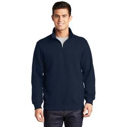 Sport-Tek ST253 1/4-Zip Sweatshirt in True Navy Blue size Large | Polyester Blend