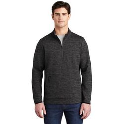 Sport-Tek ST281 Triumph 1/4-Zip Pullover T-Shirt in Black Heather size Small | Cotton Blend