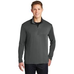 Sport-Tek ST357 PosiCharge Competitor 1/4-Zip Pullover T-Shirt in Iron Grey size 4XL | Polyester