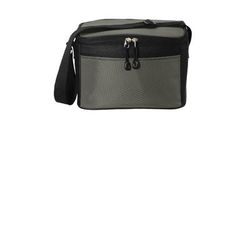 Port Authority BG512 6-Can Cube Cooler in Gray/Black size OSFA | Polyester Blend