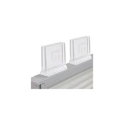 Set of 2 Universal Clear Polycarbonate Sneeze Guard Clamps - IN STOCK!