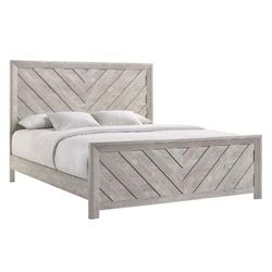 Keely King Panel Bed in White - Picket House Furnishings EL700KB