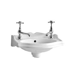 Whitehaus Collection China Series Rectangular Wall Mount Washbasin - Two Single Faucet Drillings AR035T-C