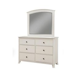 Baker Mirror In White - Alpine Furniture 977-W-06