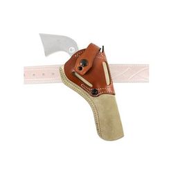 DeSantis The Wild Hog OWB Leather Belt Holster Ruger Wrangler 4 5/8in Ambidextrous Plain Natural 189NJ9QZ0