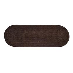 Better Trends Chenille Solid Braid Collection Reversible Indoor Area Utility Rug in Vibrant Colors, by Better Trends in Chestnut (Size 24X72 RUNR)