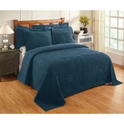 Better Trends Jullian Collection in Bold Stripes Design Bedspread by Better Trends in Teal (Size FULL/DOUBLE)