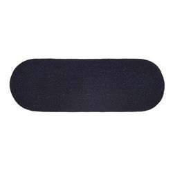 Better Trends Chenille Solid Braid Collection Reversible Indoor Area Utility Rug in Vibrant Colors, by Better Trends in Navy (Size 24X108 RUNR)