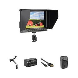 Elvid 7" 4K On-Camera Monitor with Battery, Articulating Arm, and HDMI Cable Kit OCM-7B-4KV2