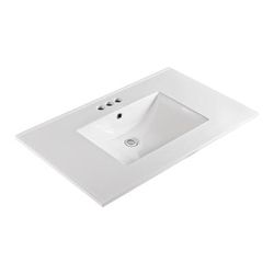 37 in. Single sink Ceramic top - BellaTerra 303722-B