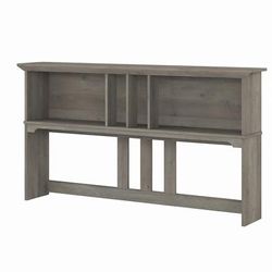 Bush Furniture Salinas 60W Hutch for L Shaped Desk in Driftwood Gray - Bush Furniture SAH160DG-03