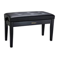 Roland RPB-D300 Duet Piano Bench with Adjustable Height and Cushioned Seat (Satin RPB-D300BK-US
