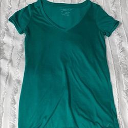 American Eagle Outfitters Tops | American Eagle V-Neck | Color: Green | Size: Xs