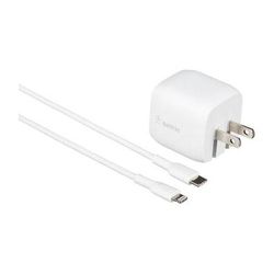 Belkin BOOST CHARGE 30W USB Type-C GaN Wall Charger with USB Type-C to Lighting Ca WCH001DQ1MWH-B5