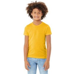 Bella + Canvas 3413Y Youth Triblend Short-Sleeve T-Shirt in Yellow Gold size Medium B3413Y, BC3413Y