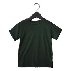 Bella + Canvas 3001T Toddler Jersey Short-Sleeve T-Shirt in Forest Green size 3 | Cotton B3001T