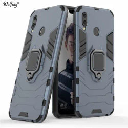 Wol95.ay pour Huawei Honor Play Case Honor Play Car Holder Armor Cases Hard PC & Soft Silicon Cover