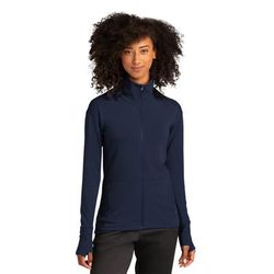 Sport-Tek LST560 Athletic Women's Sport-Wick Flex Fleece Full-Zip Jacket in True Navy Blue size XL | Polyester/Spandex Blend