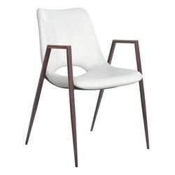 Desi Dining Chair (Set of 2) White - Zuo Modern 109068