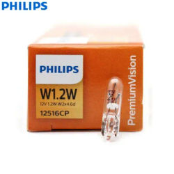 Philips Vision W1.2W T5 12516CP 12V 1.2W W2x4.6d Standard lumière intérieure de voiture lampes de signalisation originales ampoules de lecture en gros 10 pièces